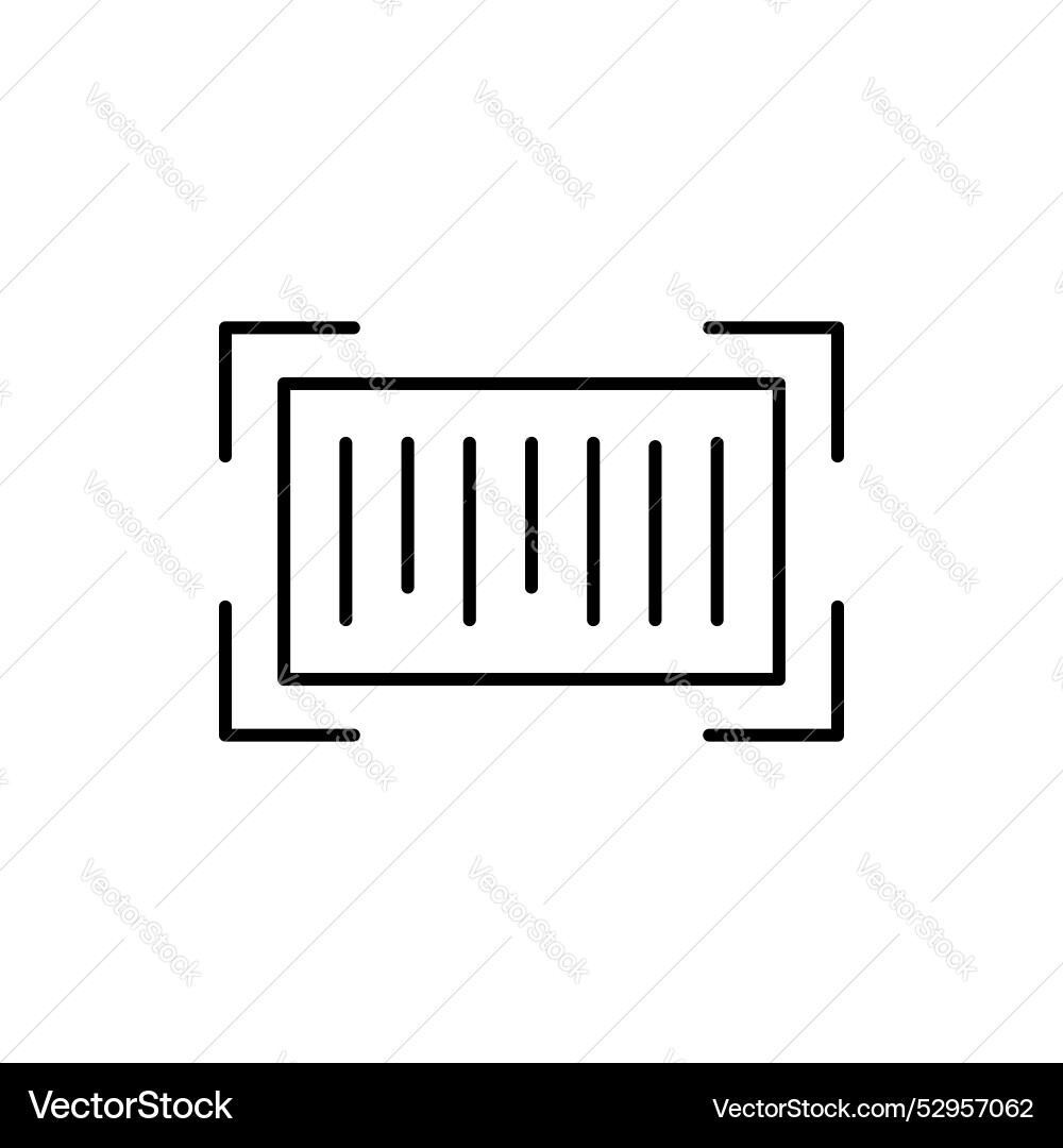 Bar code icon outline style design isolated Bar code icon outline style design isolated Vector Image