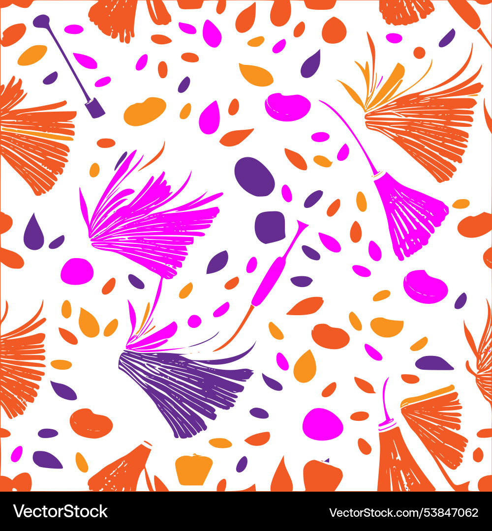 Broomstick abstract pattern seamless Vector Image