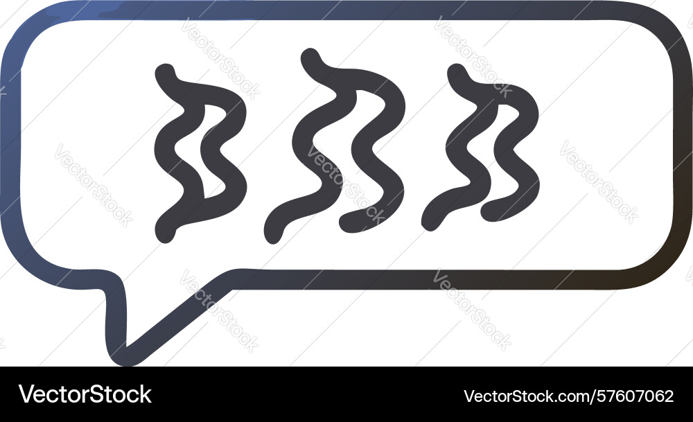 Jagged pattern speech bubble with triple wave vector image