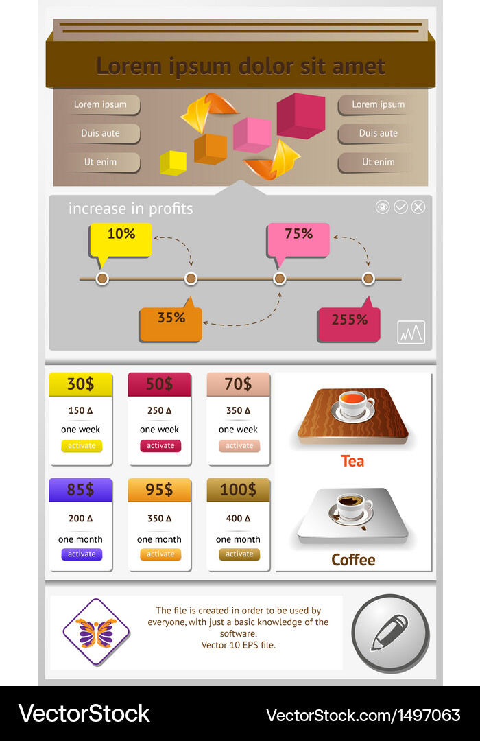 Elements of web design 3 Vector Image