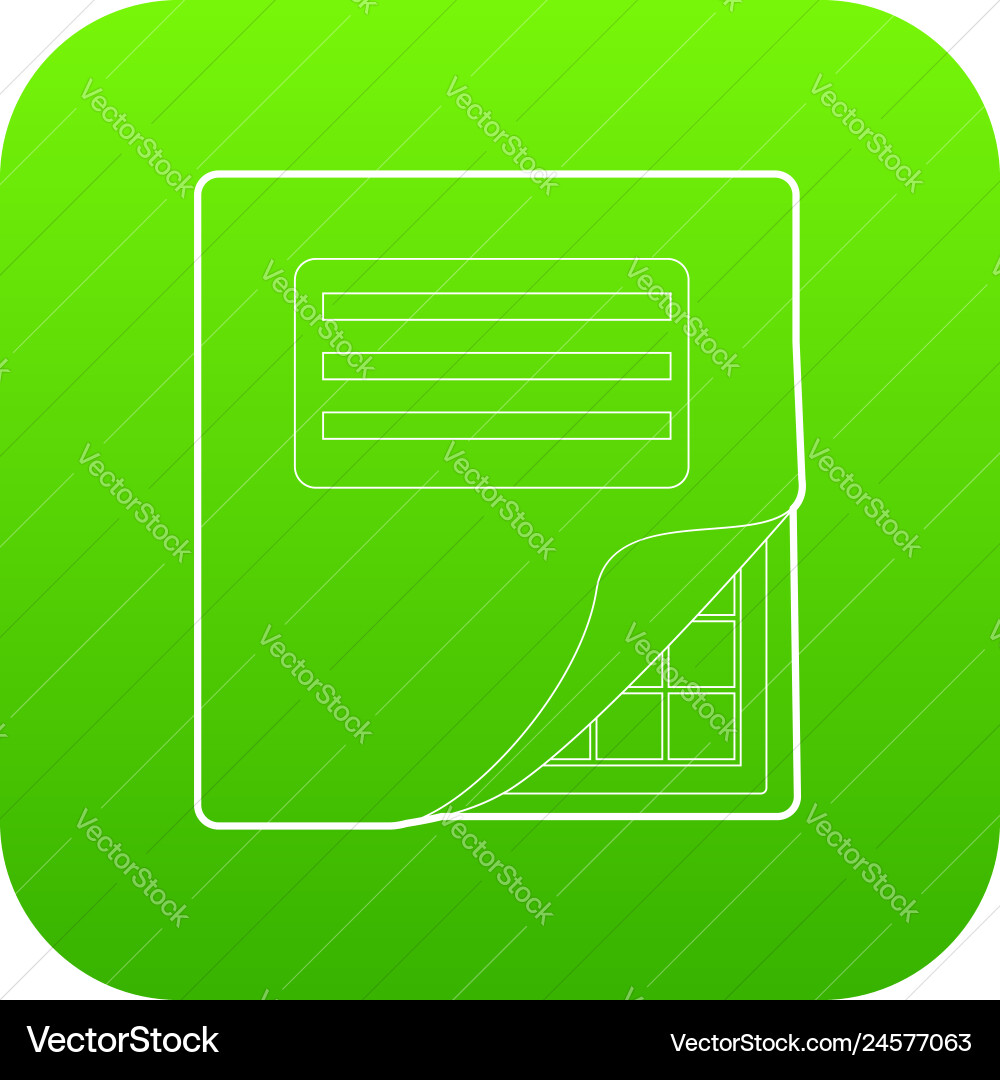 Folder with table excel icon green Folder with table excel icon green vector image