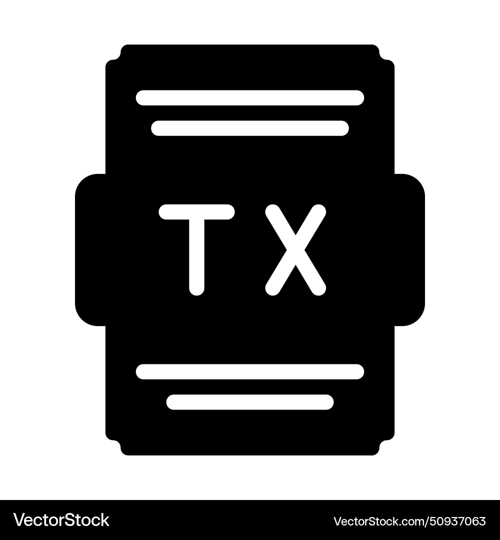 Thmx file icon solid style spreadsheet type Vector Image
