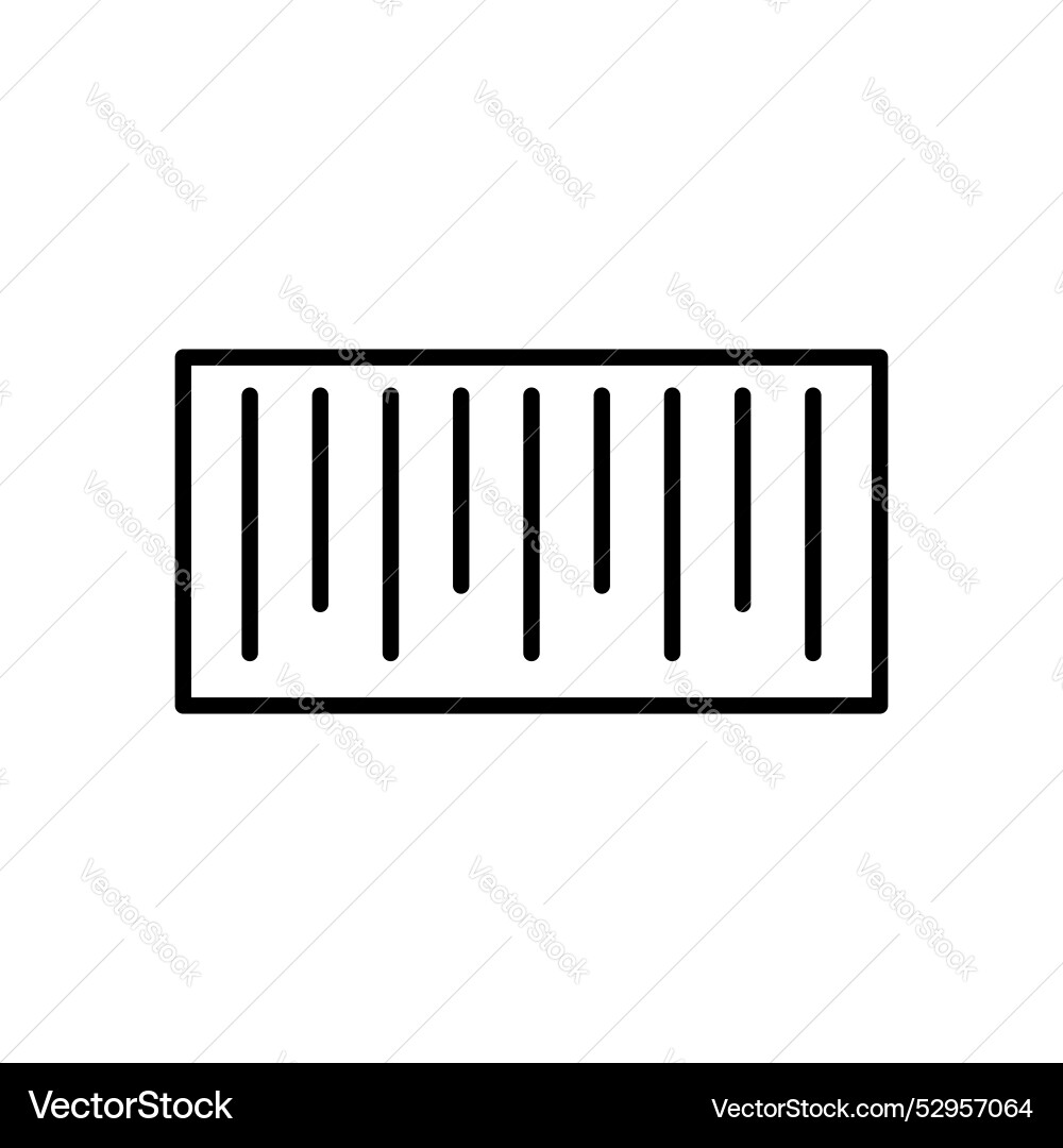 Bar code icon outline style design isolated Bar code icon outline style design isolated vector image