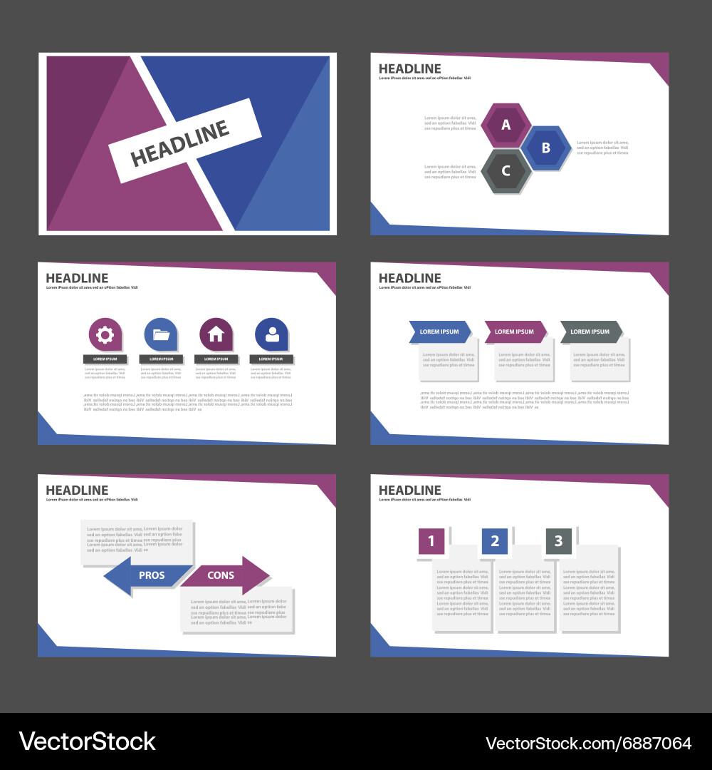 Elements presentation. Flat дизайн презентация. инфографика в синих тонах. cybersecurity pictures for presentation in purple and blue colors.