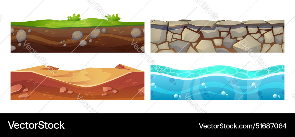 Cut ground layer for game ui platform design Cut ground layer for game ui platform design vector image
