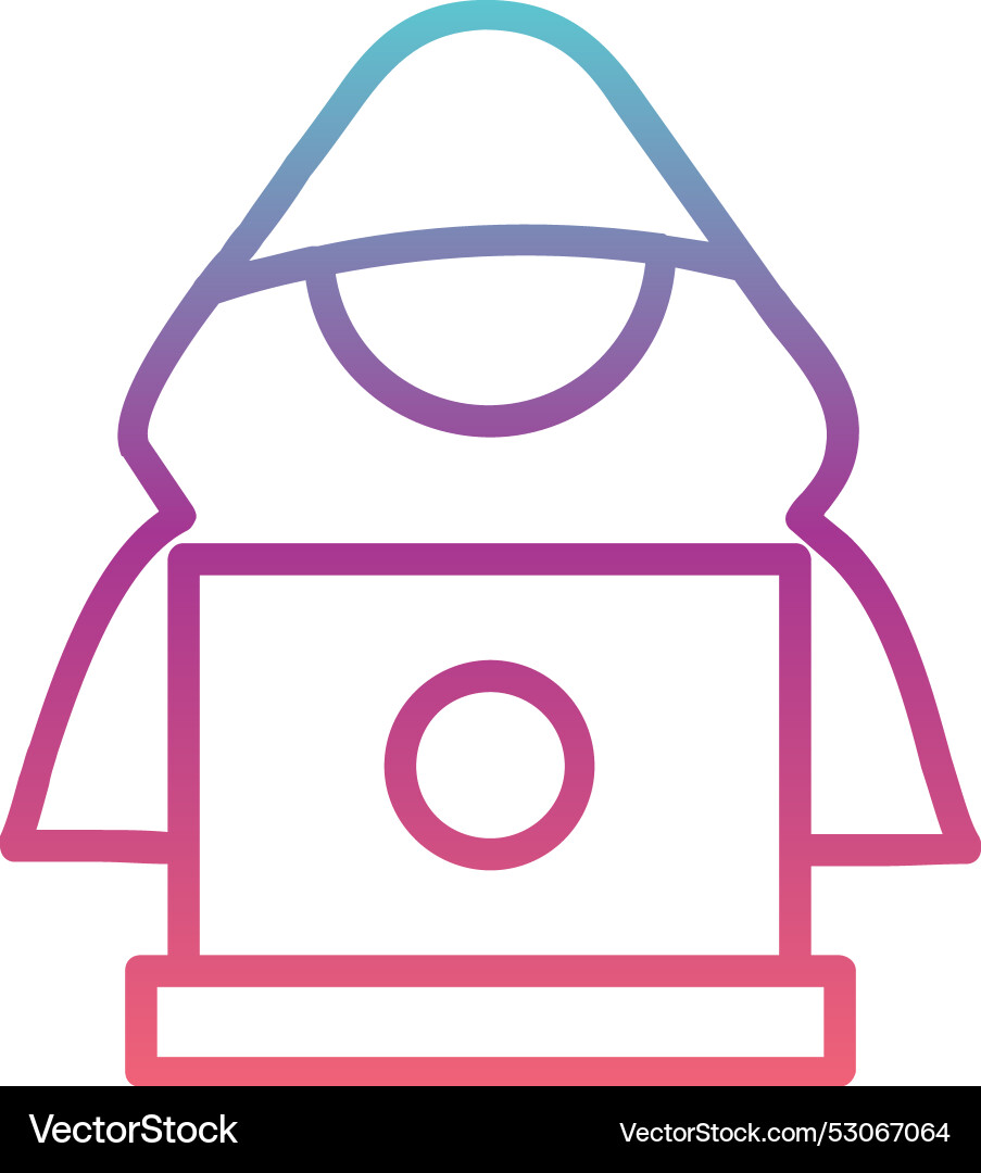 Hacker line gradient design Vector Image