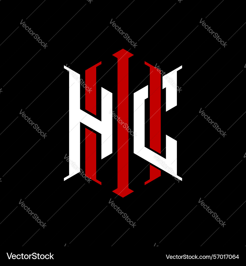 Hc initial geometric monogram logo elegant Hc initial geometric monogram logo elegant Vector Image