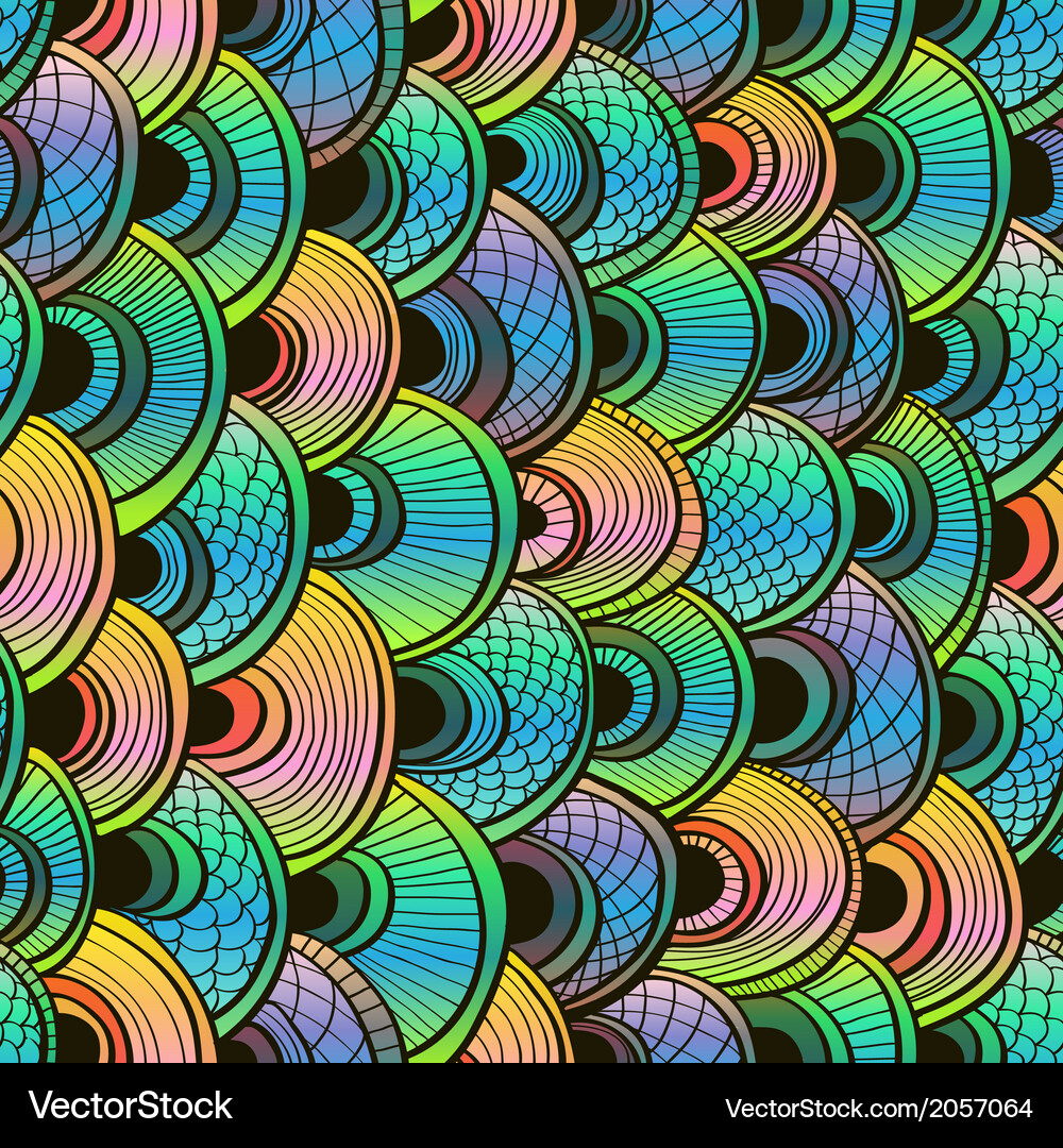 Scales Abstract Seamless Pattern Vector Image