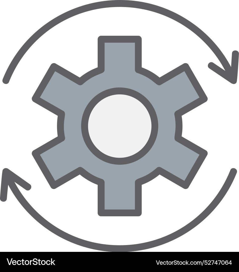 System update line filled icon design Vector Image