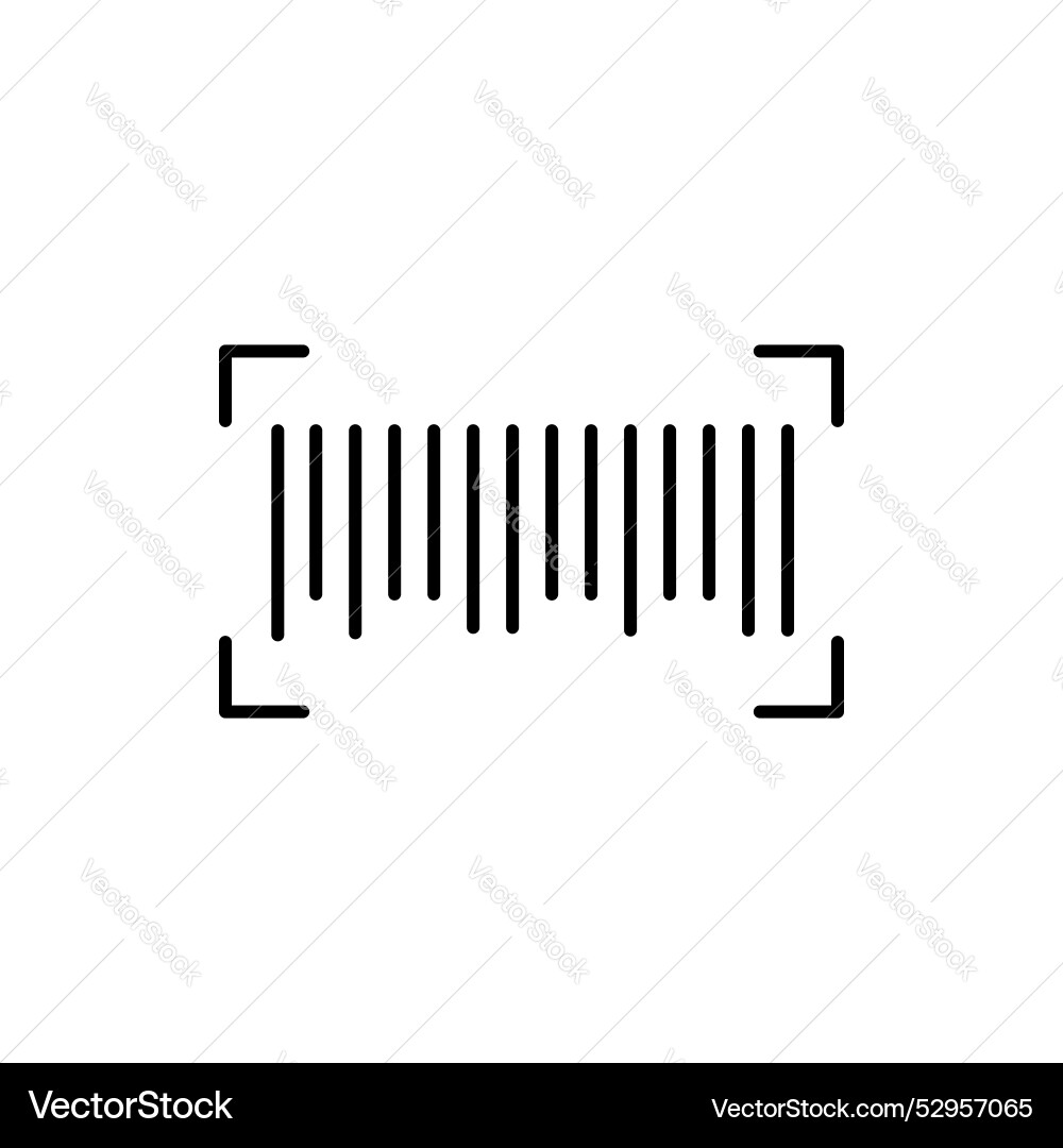 Bar code icon outline style design isolated Vector Image
