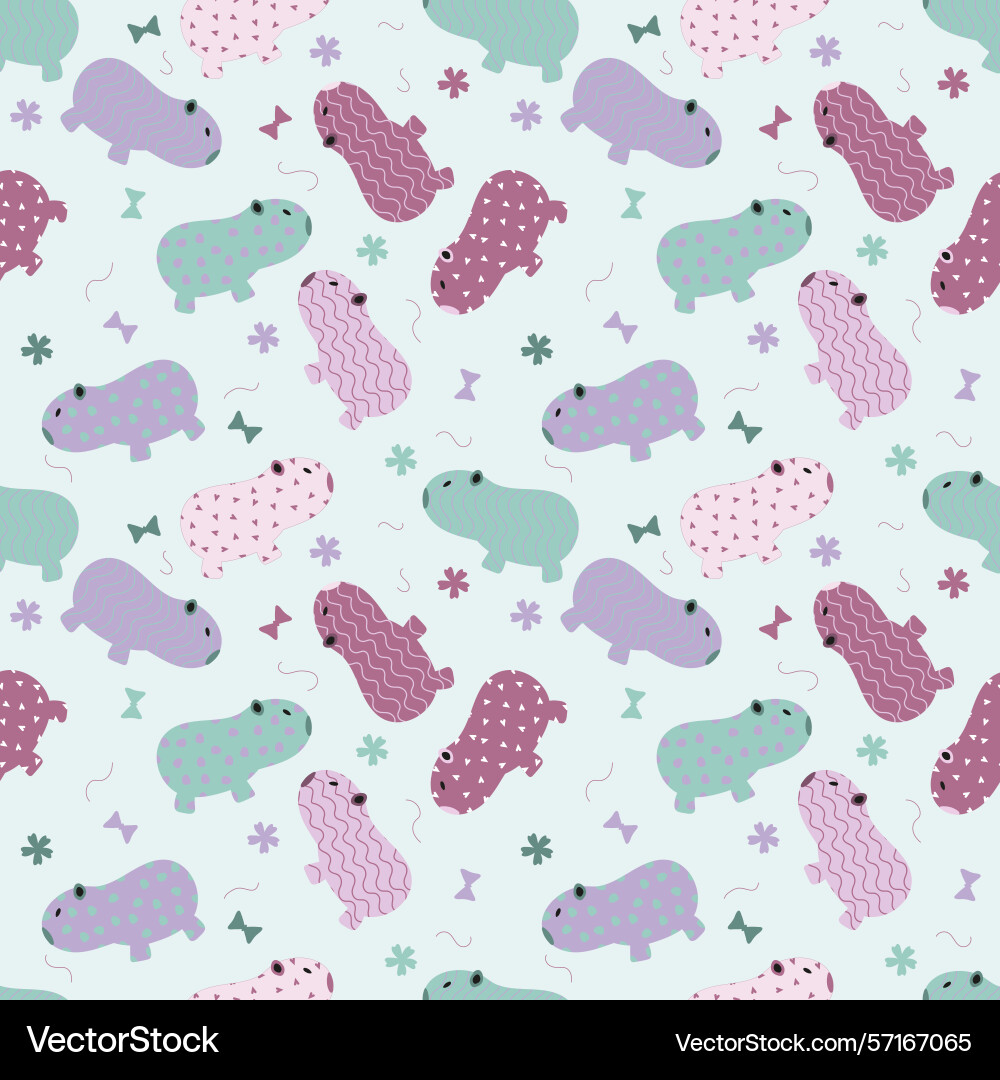 Capybara pattern Vector Image