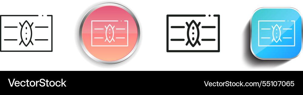 Kenya icon thin linear regular and button style vector image