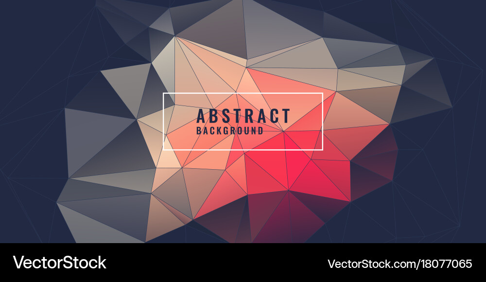 Low poly design abstract polygonal object Vector Image