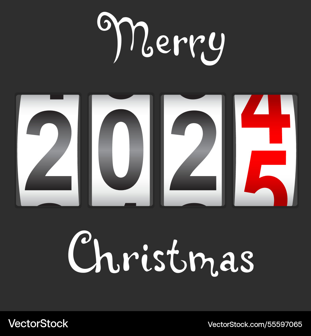 Modern digital counter with the number of new Modern digital counter with the number of new vector image