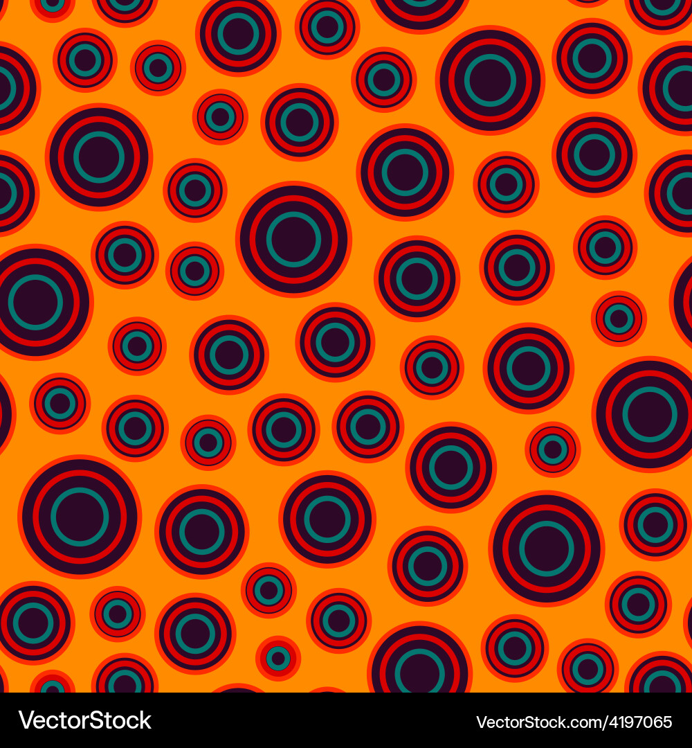 Warm color circle seamless pattern Vector Image