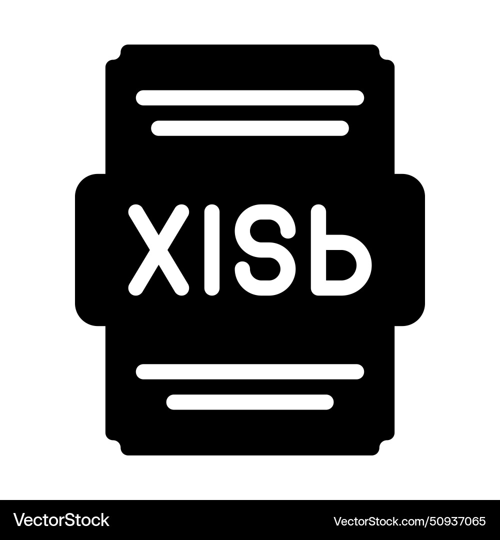 Xlsb file icon solid style spreadsheet type Xlsb file icon solid style spreadsheet type vector image
