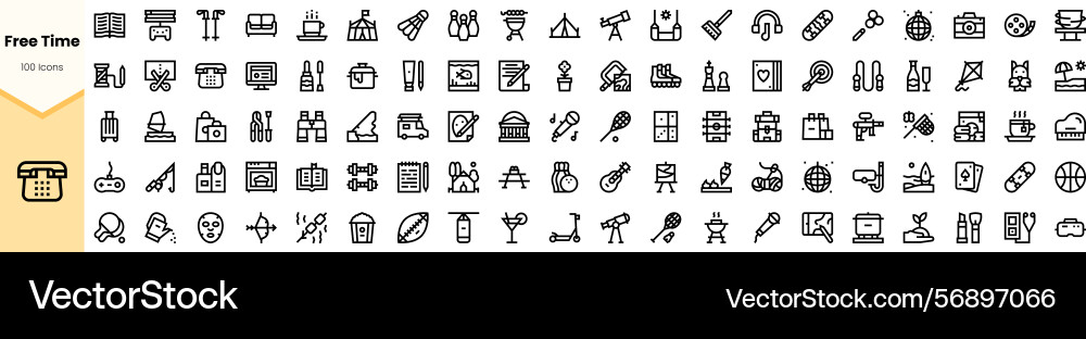 A collection of minimalistic icons representing A collection of minimalistic icons representing vector image