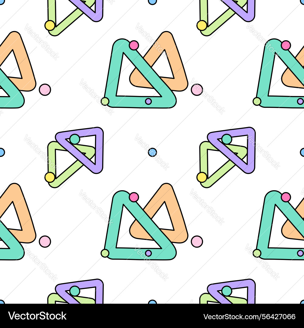 Abstract doodle triangles and confetti pattern Abstract doodle triangles and confetti pattern vector image