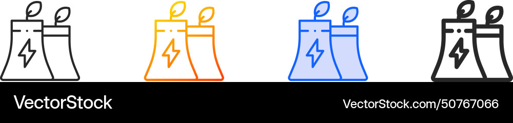 Architecture and city iconthin linear gradient Vector Image