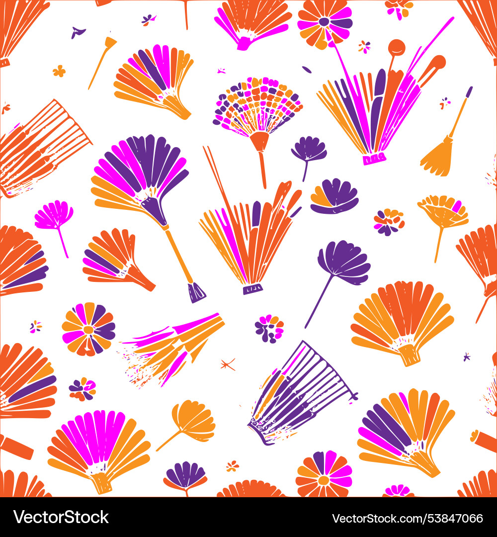 Broomstick abstract pattern seamless Vector Image