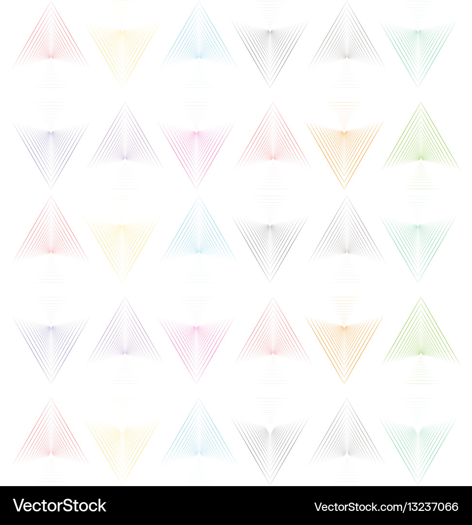 Colorful Triangle Pattern Vector Image