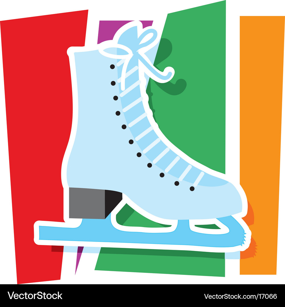 Eis Skate Silhouette Vektorbild