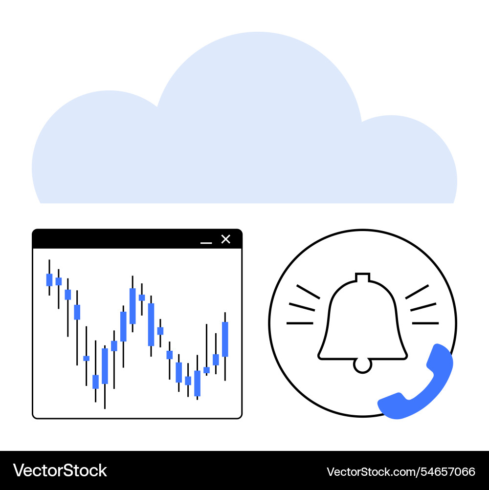 Financial data analytics with cloud integration Financial data analytics with cloud integration vector image