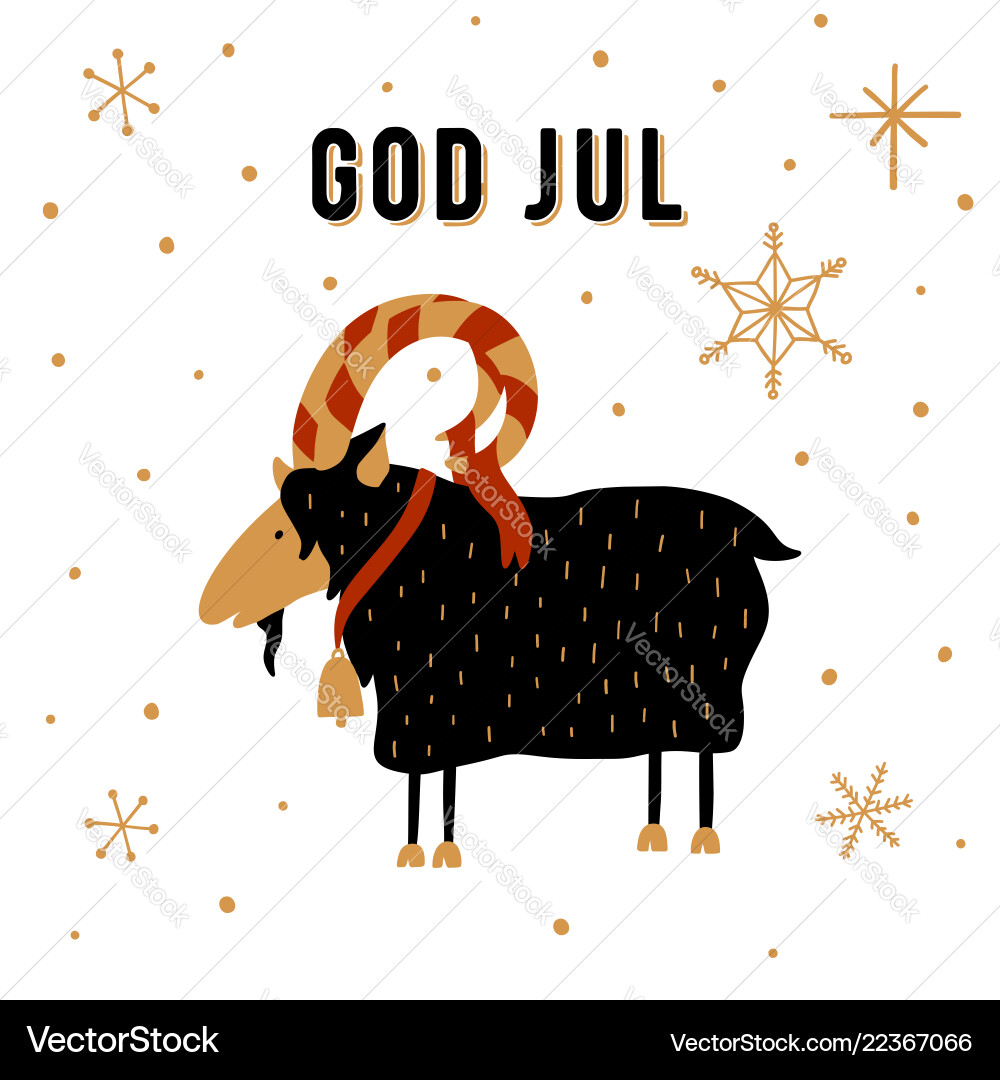 Skandinavische Weihnachtstradition yule Skandinavische Weihnachtstradition yule vektorbild