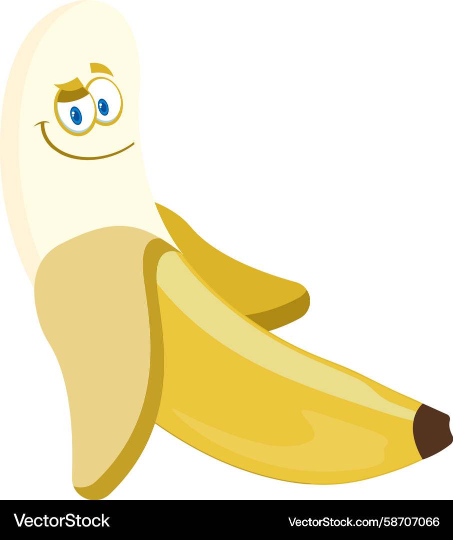 Smiling Banana Character Vector Image