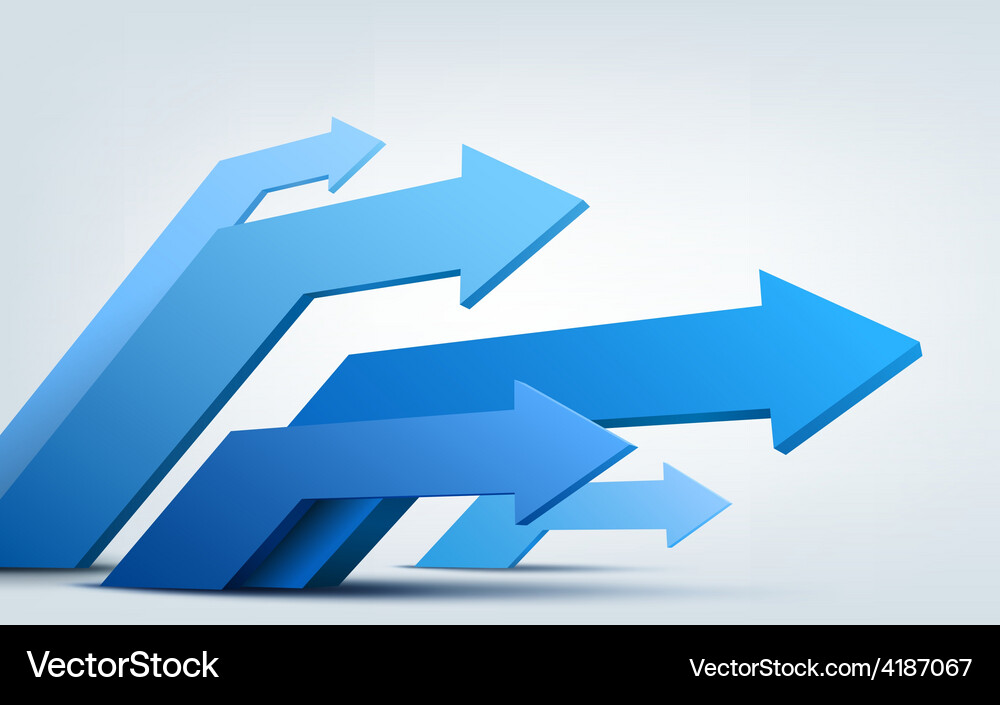 Abstract 3d arrows with place for text Vector Image