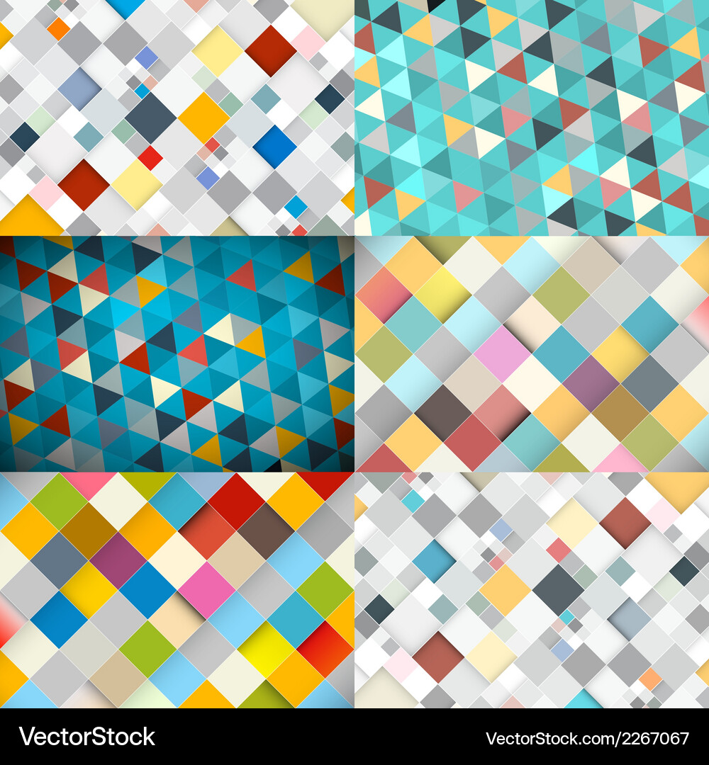Abstract square and triangle background Vector Image