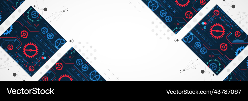 Abstract square background on technological vector image