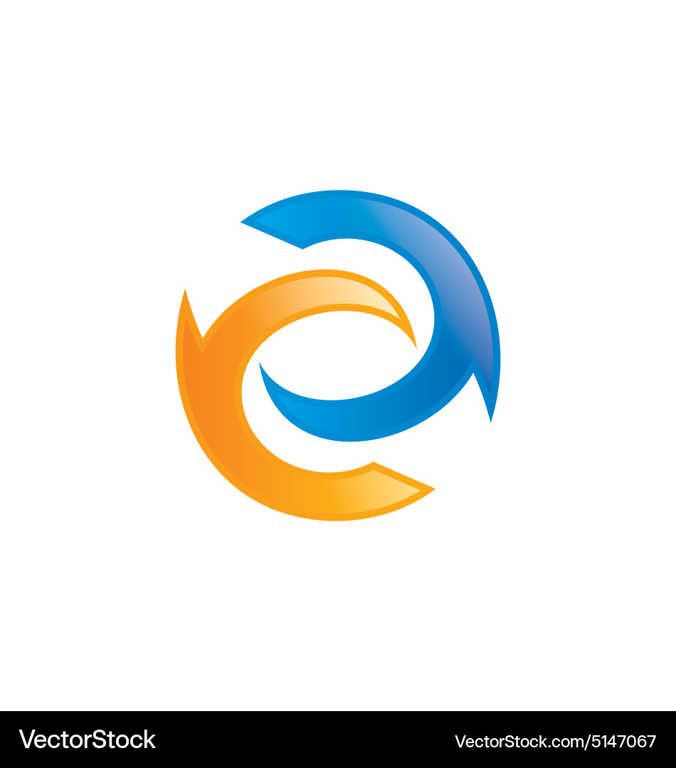 Circle abstract technology logo – Royalty-Free Vector | VectorStock