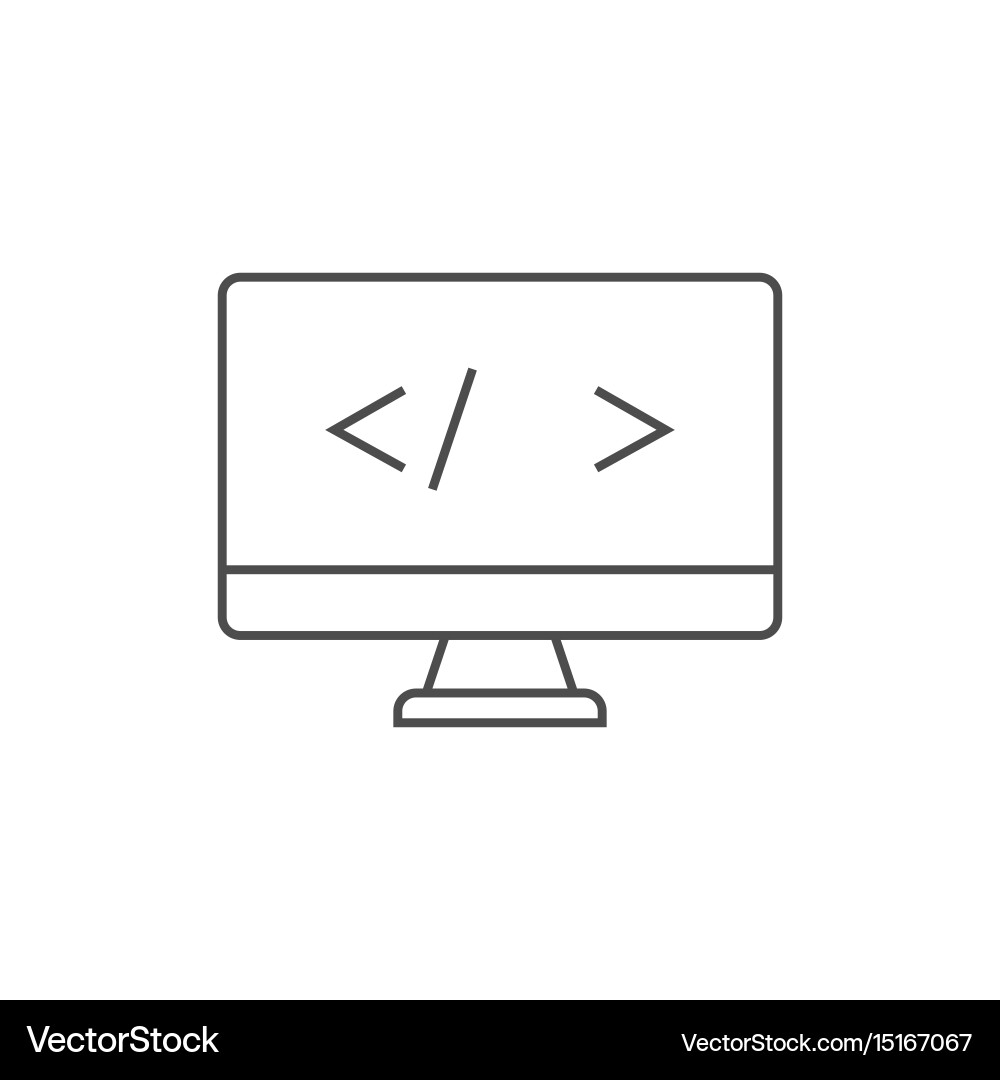 Coding Screen Icon vector image