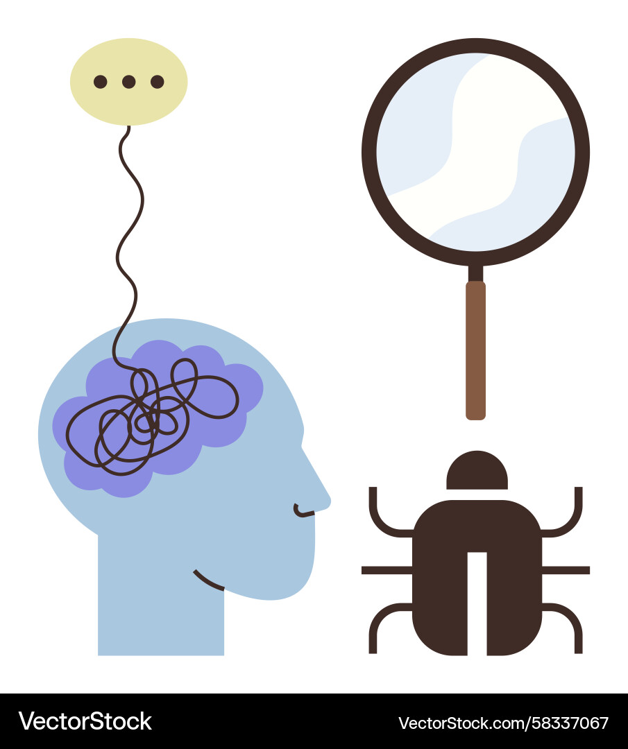 Cognitive Analysis & Problem Solving Vector Image