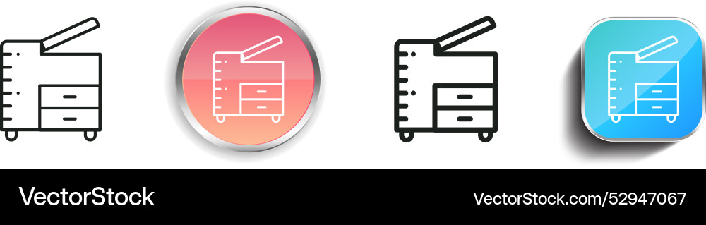 Copier icon thin linear regular and button style vector image