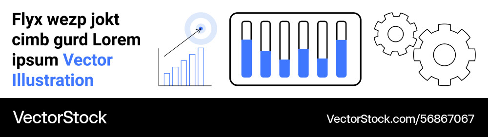 Data analytics with bar chart line graph Data analytics with bar chart line graph vector image