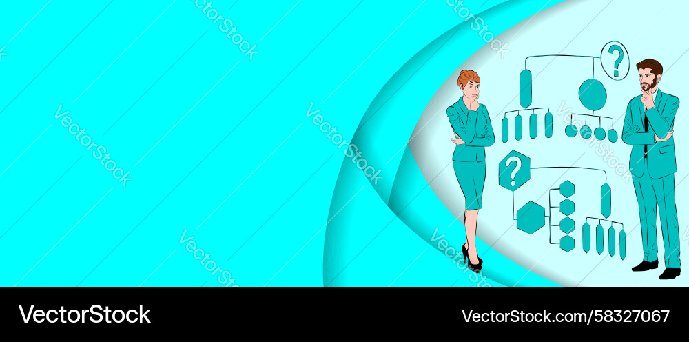 Decision Tree Template - Outline Vector Image
