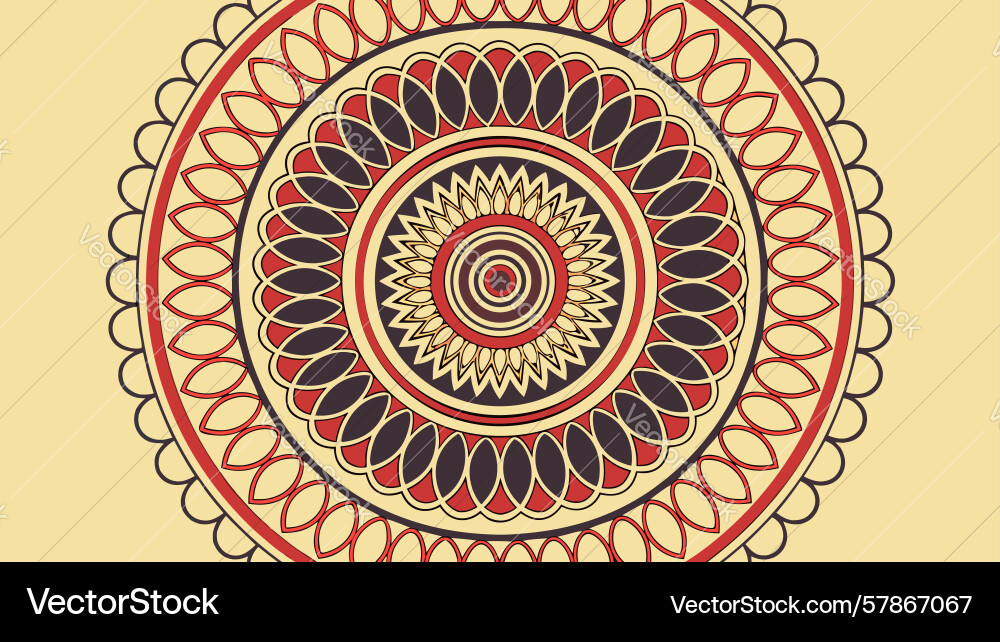 Ornate circular mandala pattern design generative Vector Image