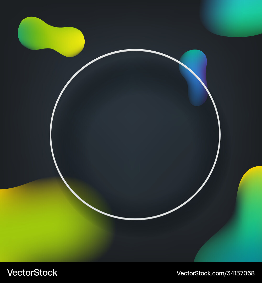 Abstract background with circle frame landing Vector Image