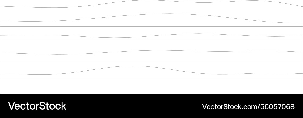 Abstract wavy line patterns on white background vector image