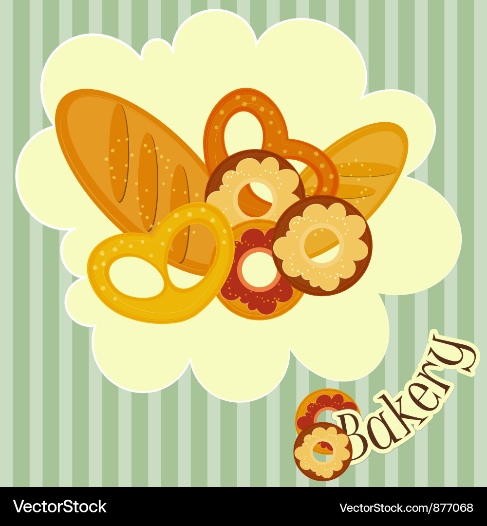 Bakery Menu Card Vector Image