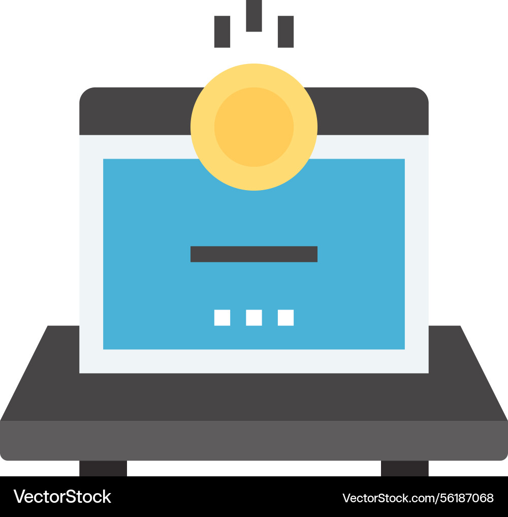Funding platform flat web icon Royalty Free Vector Image