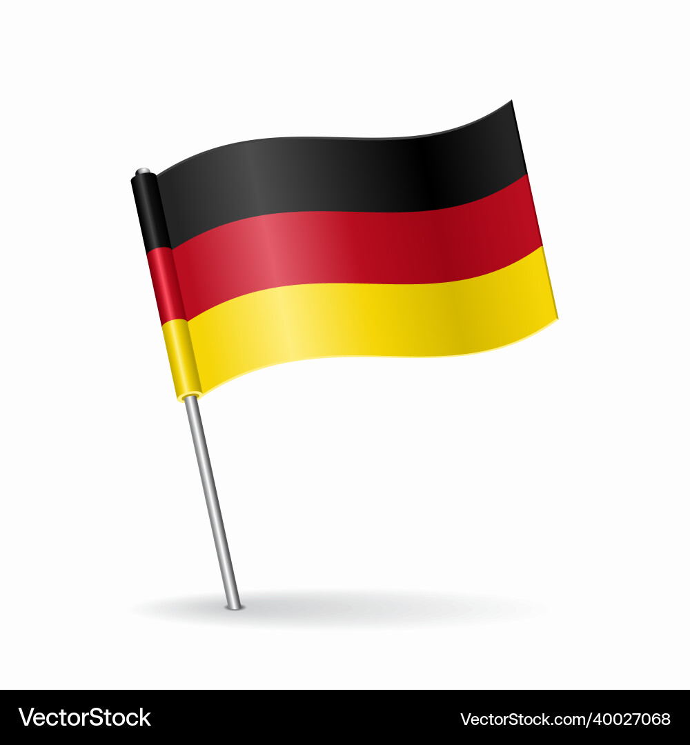 German Flag Map Pointer vector image
