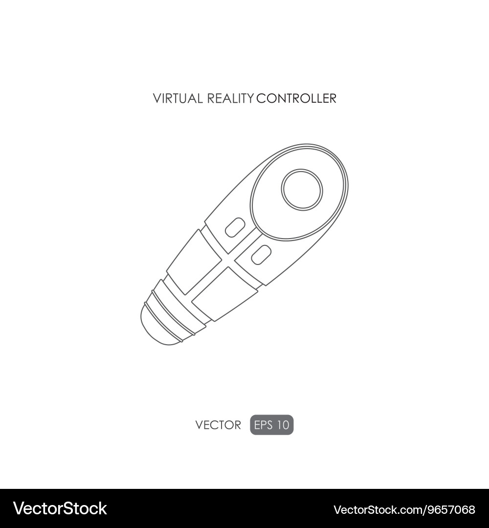 Hand controller for virtual reality system vector image
