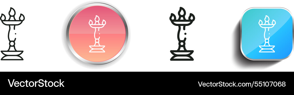 Kerala icon thin linear regular and button style vector image