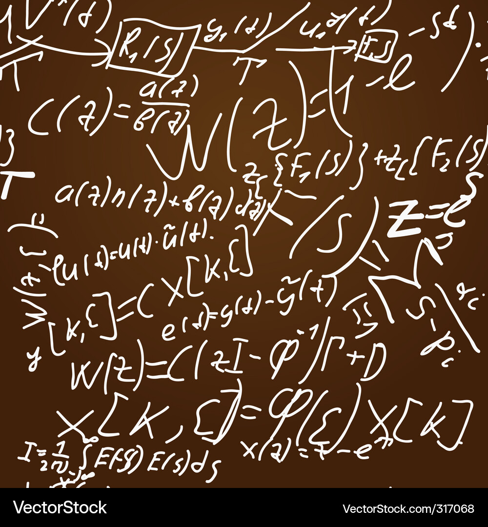 Mathematical Chalkboard Background Vector Image