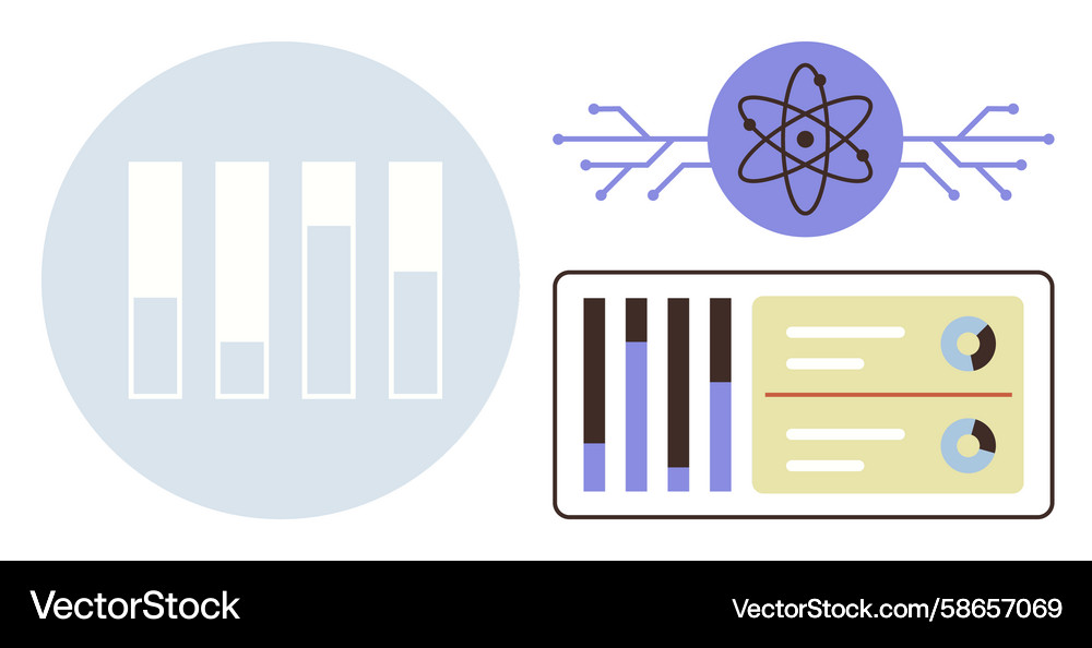 Data Analysis & Visualization Vector Image