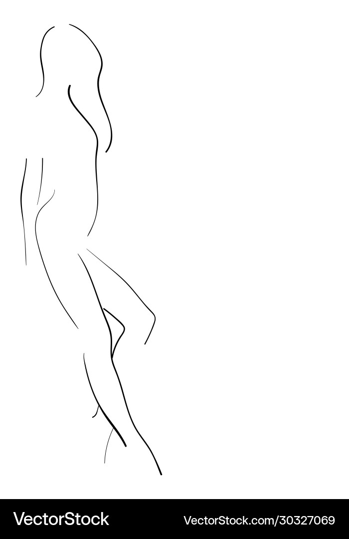 Linie Kunst sinnliche weibliche Figur Umriss schwarz Linie Kunst sinnliche weibliche Figur Umriss schwarz vektorbild