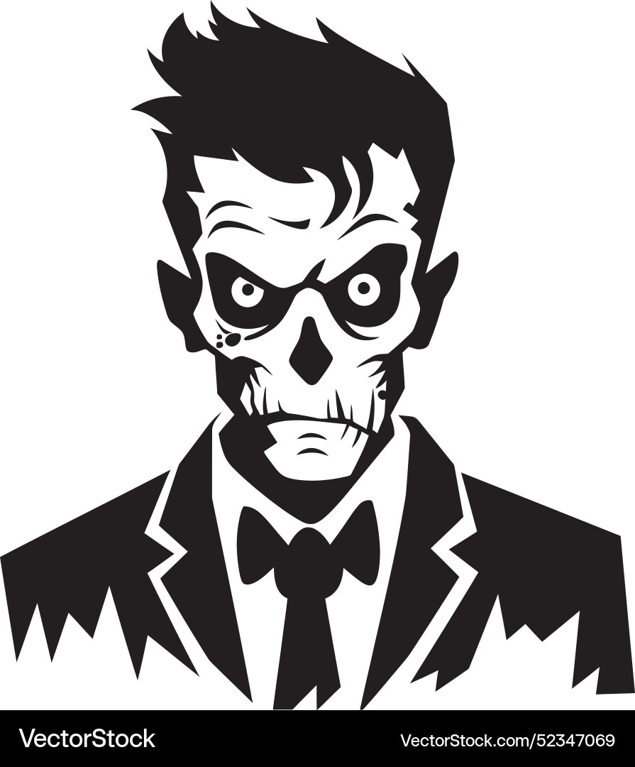 Macabre infestation black zombie undead Macabre infestation black zombie undead vector image